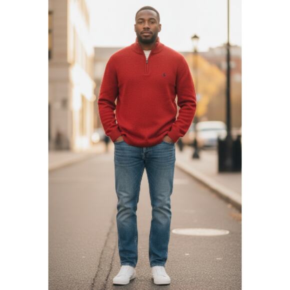 Polo by Ralph Lauren Other - Polo by Ralph Lauren red quarter-zip mockneck sweater sz 2XLT tall MT94